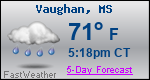 Weather Forecast for Vaughan, MS