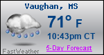 Weather Forecast for Vaughan, MS