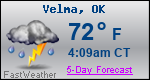 Weather Forecast for Velma, OK