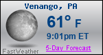 Weather Forecast for Venango, PA