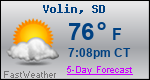 Weather Forecast for Volin, SD