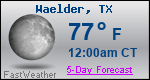 Weather Forecast for Waelder, TX
