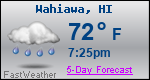 Weather Forecast for WahiawÄ, HI