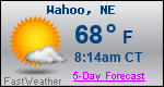 Weather Forecast for Wahoo, NE