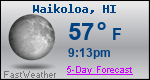 Weather Forecast for Waikoloa, HI