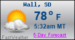 Weather Forecast for Wall, SD