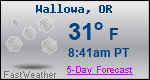 Weather Forecast for Wallowa, OR