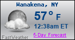Weather Forecast for Wanakena, NY
