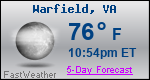 Weather Forecast for Warfield, VA