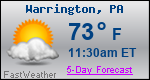 Weather Forecast for Warrington, PA