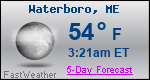 Weather Forecast for Waterboro, ME