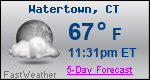 Weather Forecast for Watertown, CT