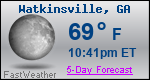 Weather Forecast for Watkinsville, GA