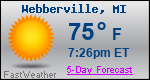 Weather Forecast for Webberville, MI