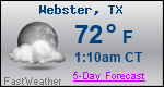Weather Forecast for Webster, TX