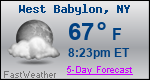 Weather Forecast for West Babylon, NY