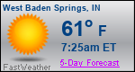 Weather Forecast for West Baden Springs, IN