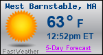 Weather Forecast for West Barnstable, MA