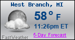 Weather Forecast for West Branch, MI