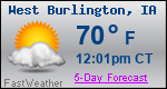 Weather Forecast for West Burlington, IA