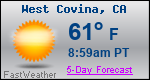 Weather Forecast for West Covina, CA