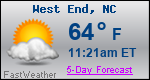 Weather Forecast for West End, NC