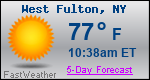 Weather Forecast for West Fulton, NY