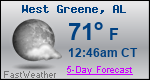 Weather Forecast for West Greene, AL