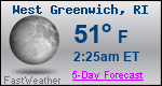 Weather Forecast for West Greenwich, RI