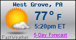 Weather Forecast for West Grove, PA