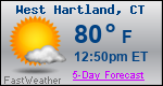 Weather Forecast for West Hartland, CT