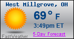 Weather Forecast for West Millgrove, OH