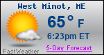 Weather Forecast for West Minot, ME