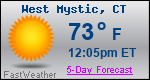 Weather Forecast for West Mystic, CT
