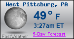 Weather Forecast for West Pittsburg, PA