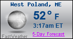 Weather Forecast for West Poland, ME