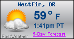 Weather Forecast for Westfir, OR
