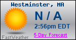 Weather Forecast for Westminster, MA