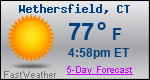 Weather Forecast for Wethersfield, CT