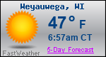Weather Forecast for Weyauwega, WI