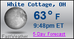 Weather Forecast for White Cottage, OH