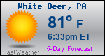 Weather Forecast for White Deer, PA