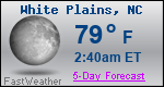 Weather Forecast for White Plains, NC