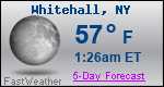 Weather Forecast for Whitehall, NY