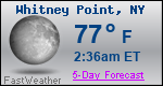 Weather Forecast for Whitney Point, NY