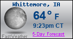 Weather Forecast for Whittemore, IA