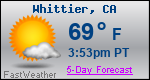 Weather Forecast for Whittier, CA
