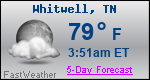 Weather Forecast for Whitwell, TN