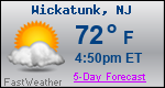 Weather Forecast for Wickatunk, NJ