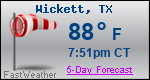 Weather Forecast for Wickett, TX